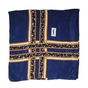 Vintage YSL silk scarf large